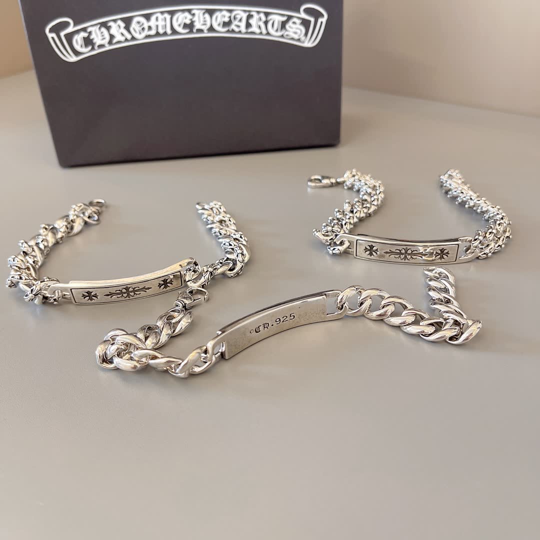 Chrome Hearts Silver Bracelets Set